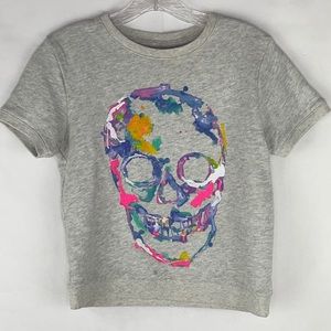 Junk Food Splash Paint Skull Jumper